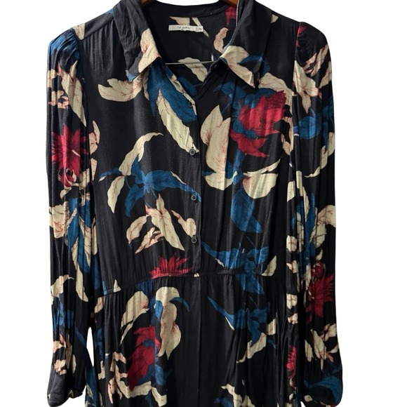 Tularosa Lola Blue Dress Revolve M Medium Tropical Floral sundress - Picture 2 of 6